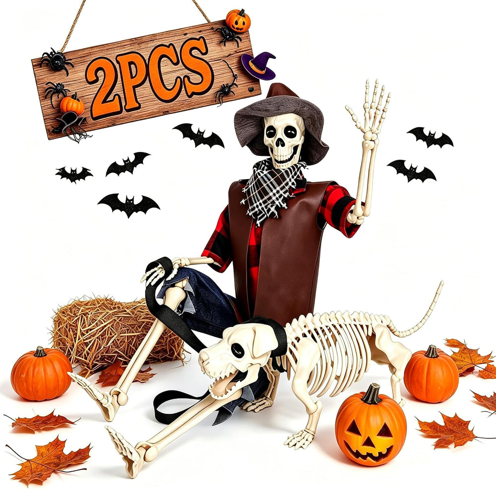 Skeleton for Halloween Decoration Outdoor, Halloween Decor for Yard Porch