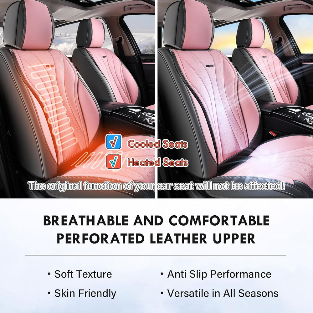 Coverado Seat Covers Full Set, Leather Car Seat Covers, Waterproof Seat Cover...
