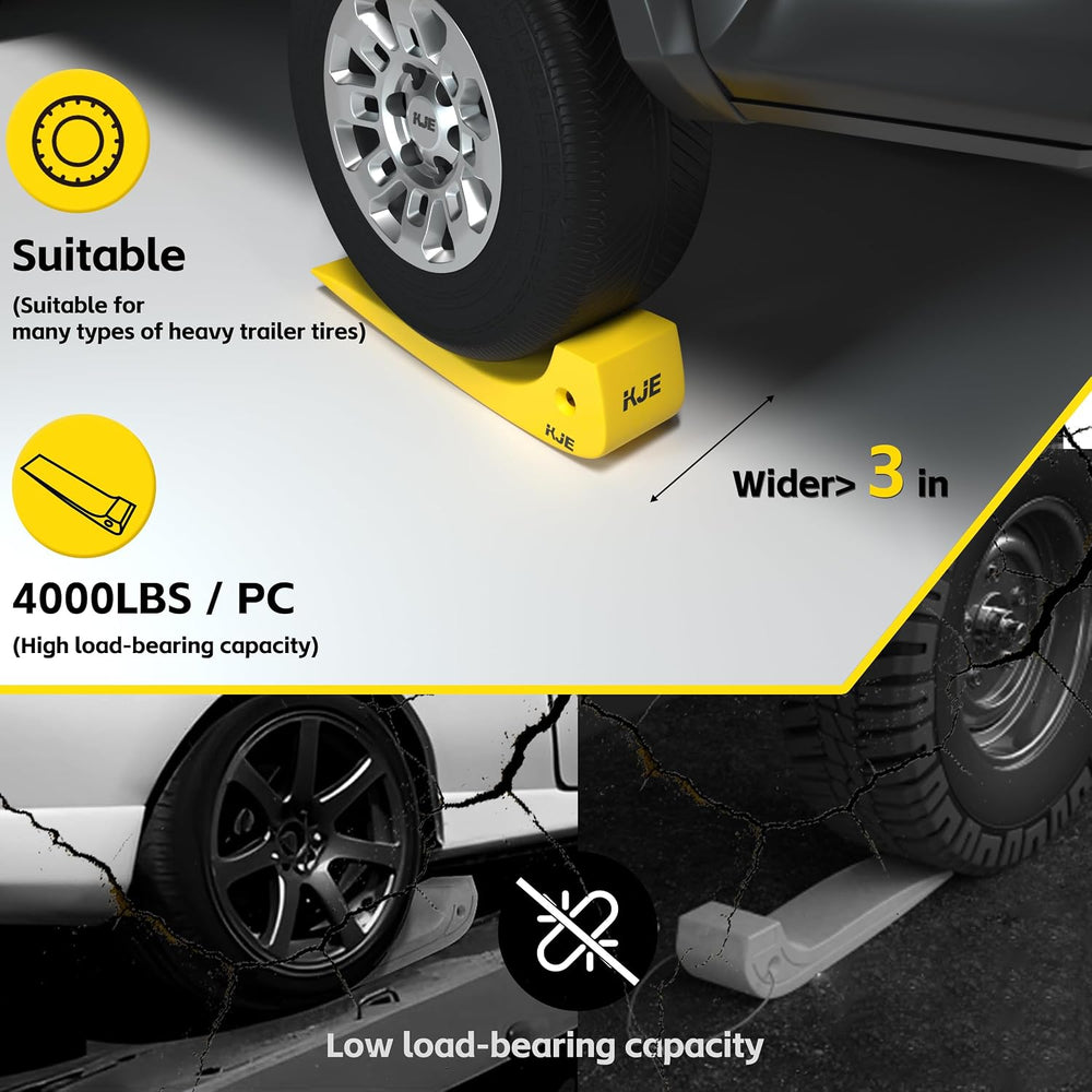 KJE 4 Pack Tire Skates, 3.2'' Width, Towing Skates 16000 lb Working L...