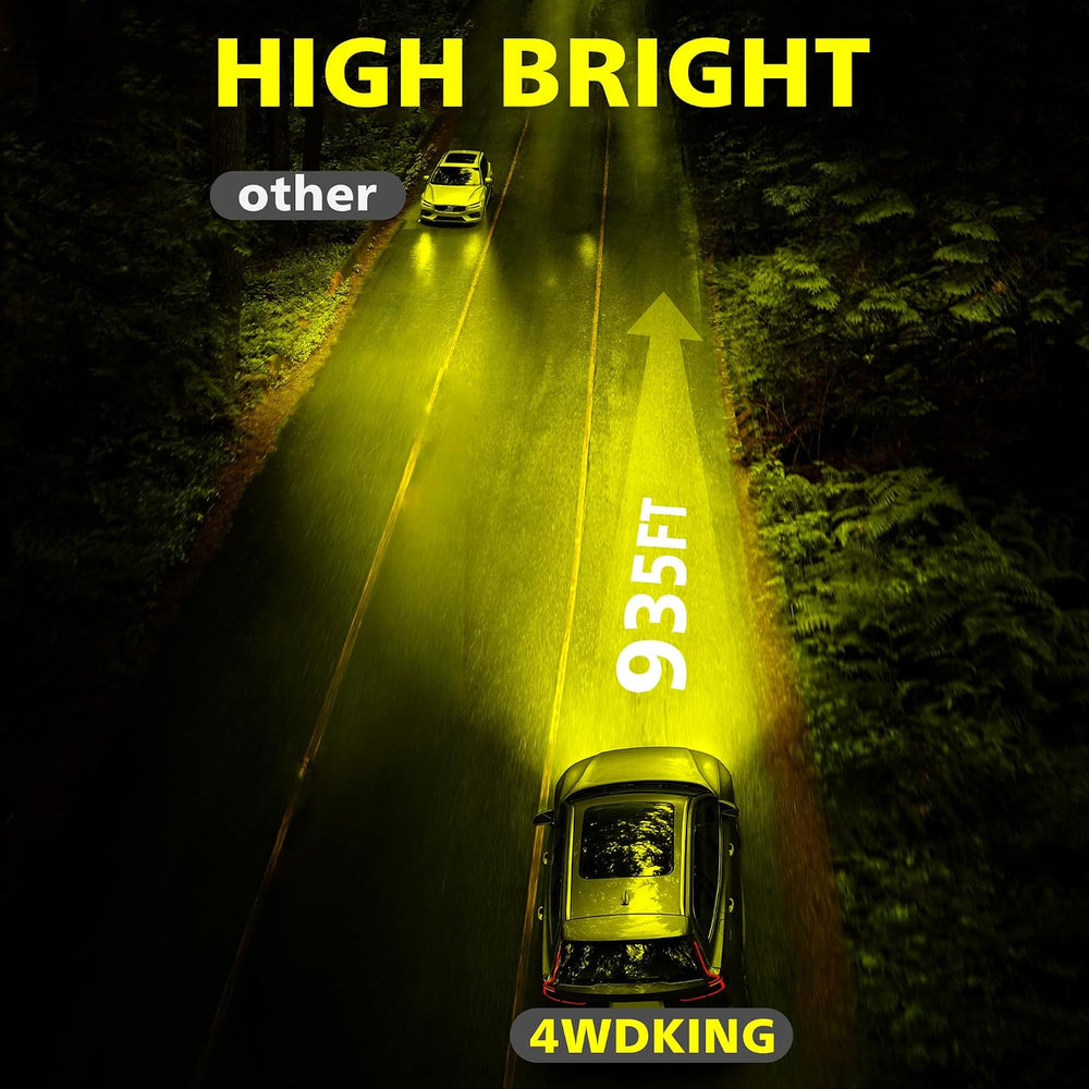 4WDKING 12 Inch Amber LED Light Bar 50W Screwless Spot Flood Combo Offroad