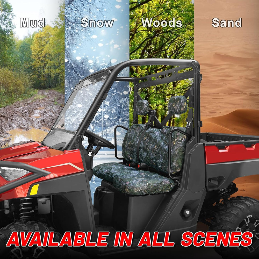 StarknightMT Full Back Seat Covers with Headrest Covers Compatible with Polar...