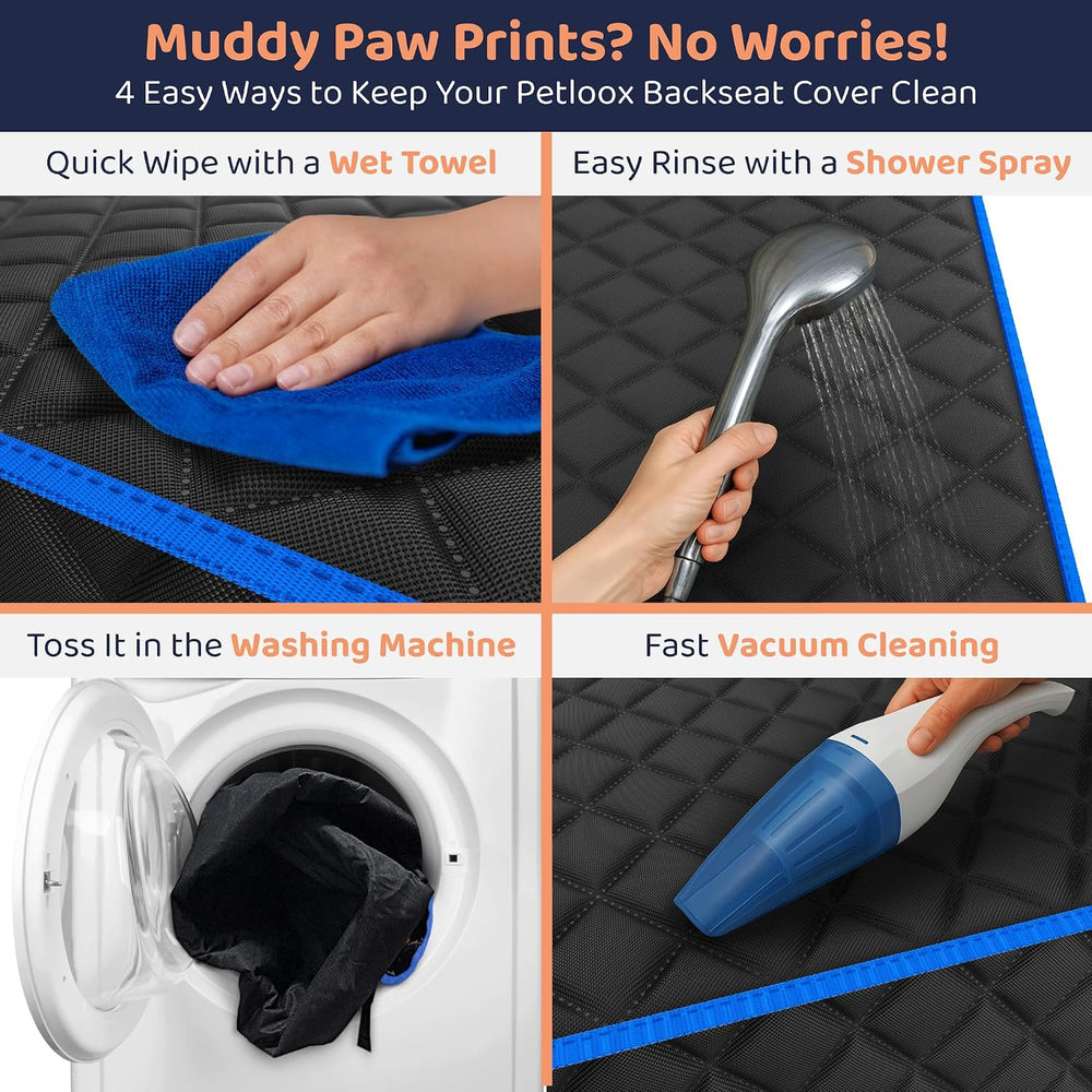 Dog Car Seat Cover for Back Seat, Dog Hammock for Car, SUV, Truck & Tesla