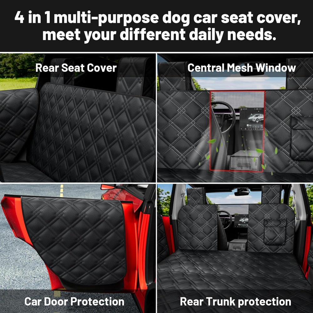 Dog Car Seat Cover For Back Seat Compatible With Tesla Model Y/3 - Pet Travel...