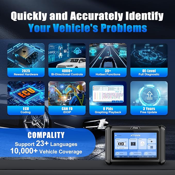 XTOOL D7S Bidirectional Scan Tool, 2025 OBD2 Scanner Diagnostic Tool