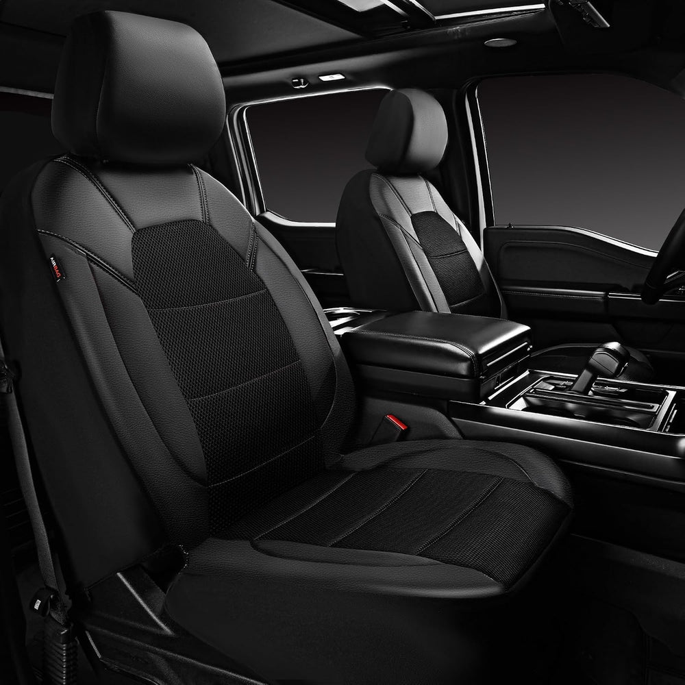 CAR PASS Universal Leather Two Front Seat Covers,Sport seat Covers fits Most ...