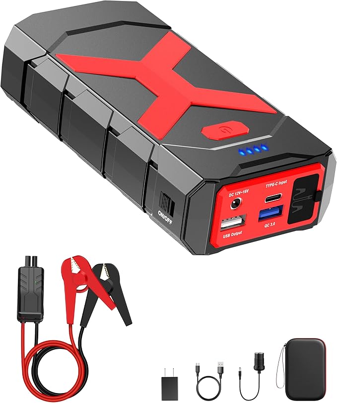 BOOKOO Jump Starter 2000A for Car/Boat/Lawnmower Portable 12V Car Battery Jump