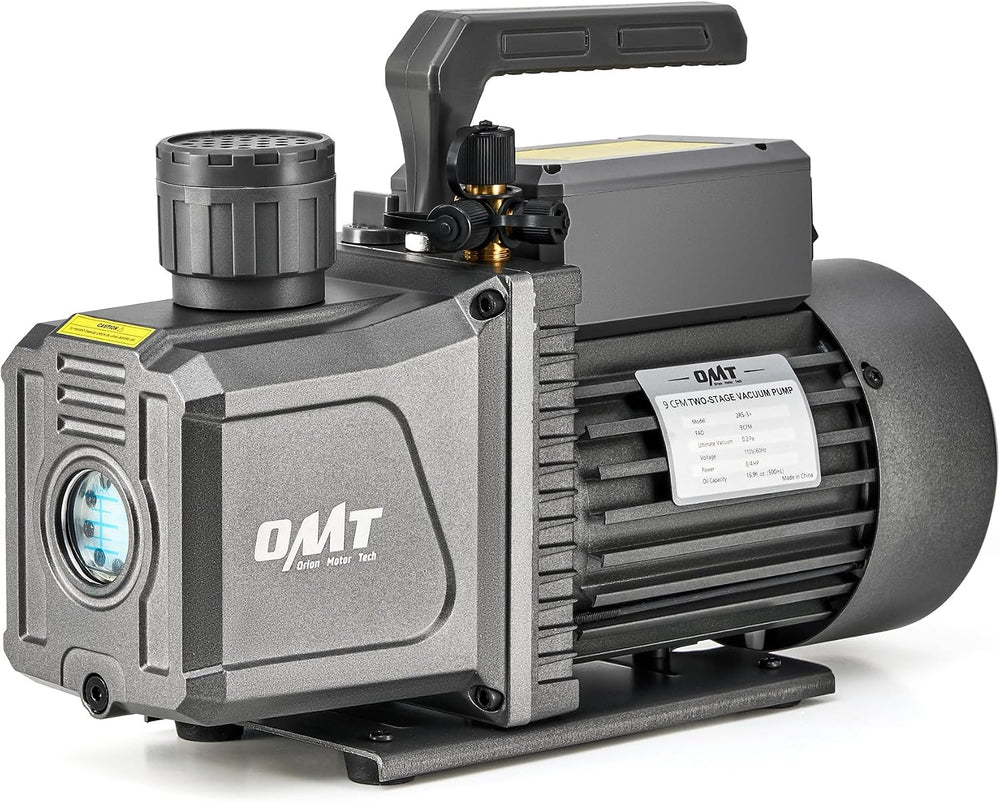 OMT 9 CFM 2 Stage Rotary Vane Vacuum Pump for R12 R22 R134a R410a