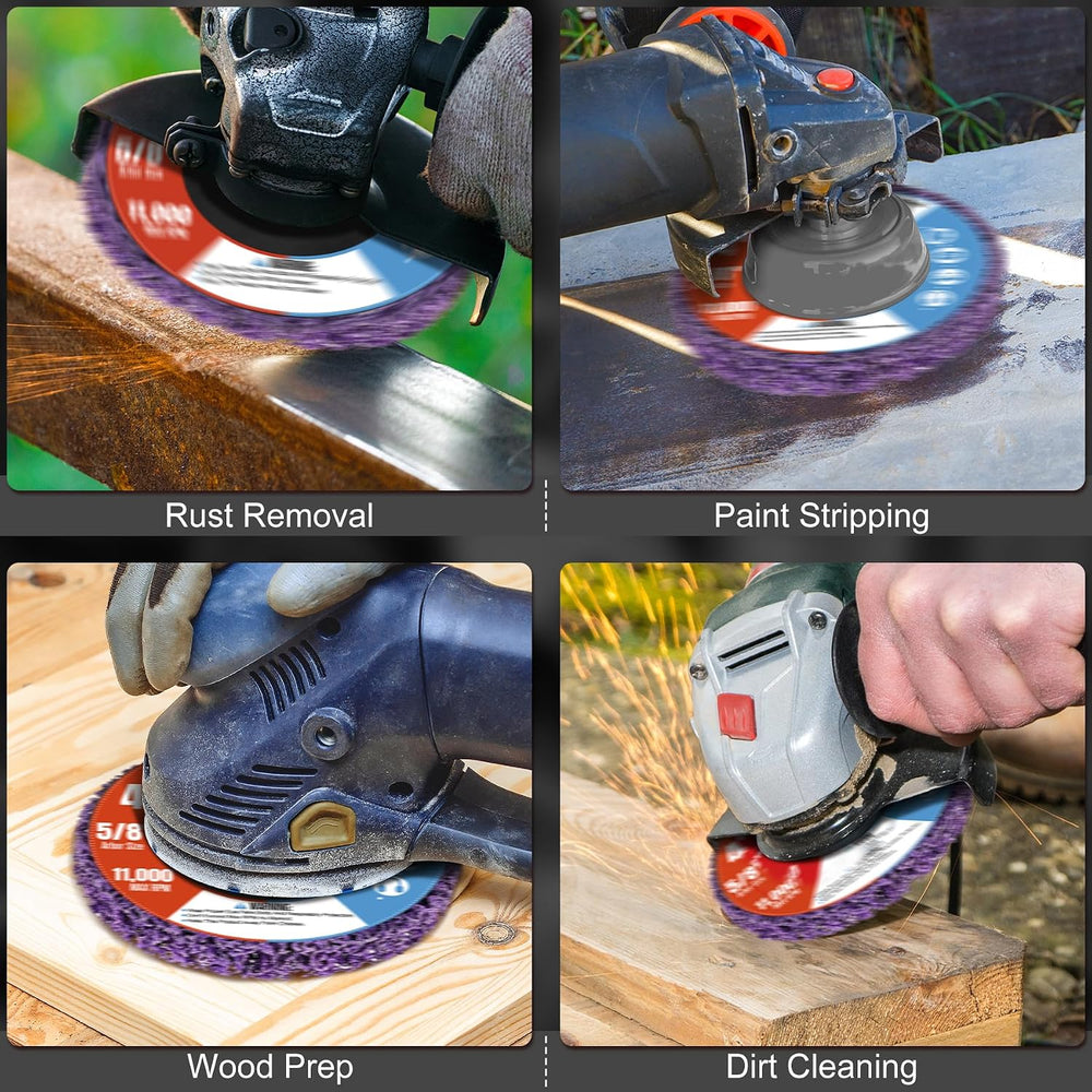 12 Pcs Stripping Discs, 4-1/2" x 7/8" Paint Rust Remover Wheel for ...