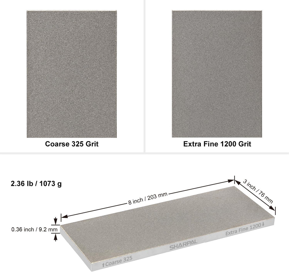 SHARPAL 162N Double-sided Diamond Sharpening Stone, 8 in. x 3 in.