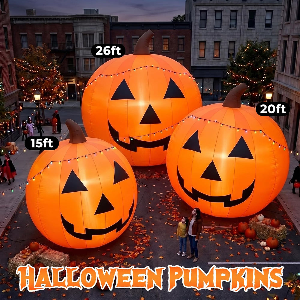 Giant 10Ft Halloween Inflatables Pumpkin Decorations, Blow Up Yard Decoration...