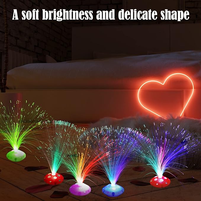 Retisee 12 Pcs Halloween Fiber Optic Lamp Multicolored Centerpiece Optic Ligh...