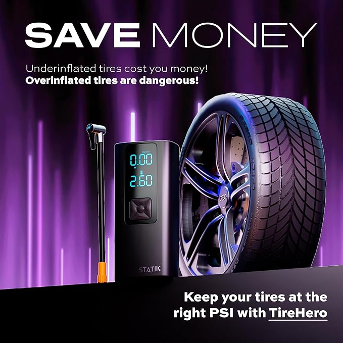 STATIK TireHero Car Tire Inflator Portable Air Compressor
