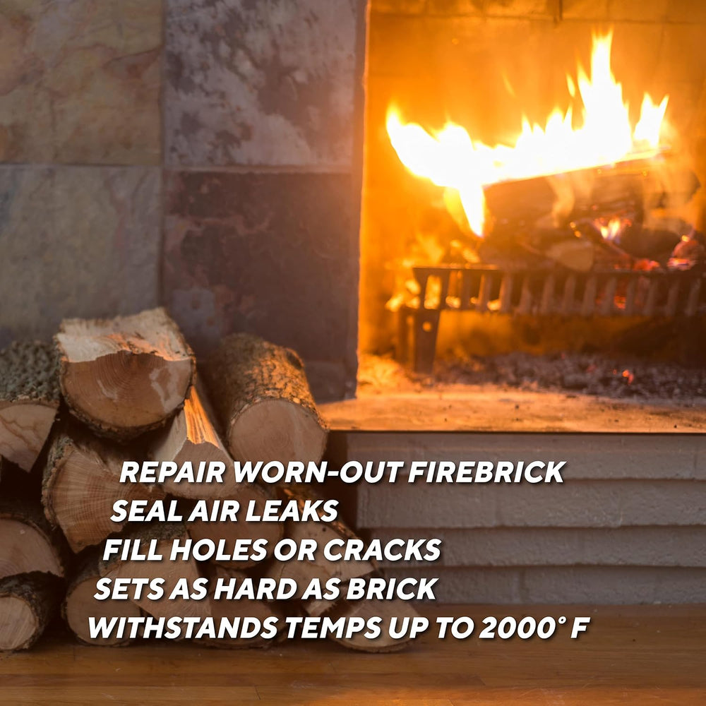 Rutland Refractory Cement 64 Oz - USA-Made High Temperature Fire Cement, Pre-...