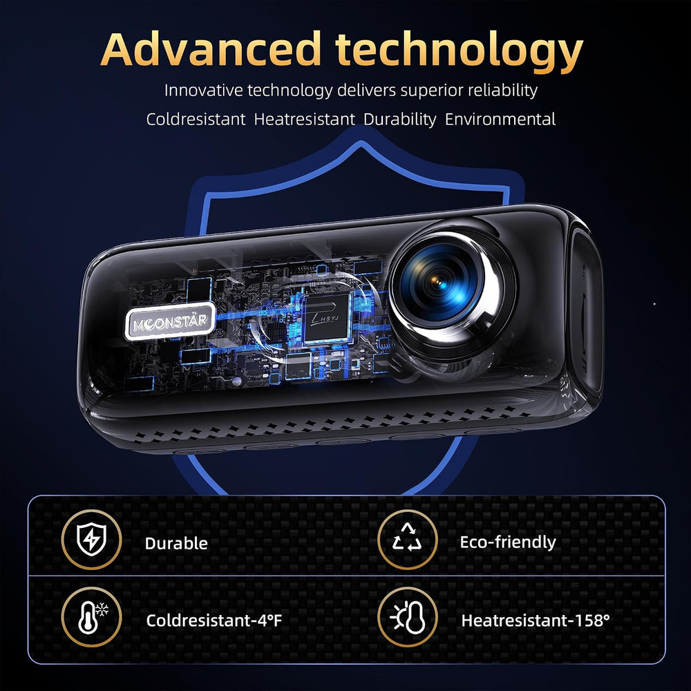 4K Dual Dash Cam Front Rear, STARVIS 2 Sensor, WiFi 6, Night Vision