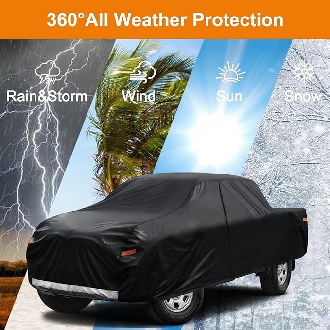 Kayme Truck Cover Custom Fit Nissan Frontier King/Crew Cab Short Bed. Full