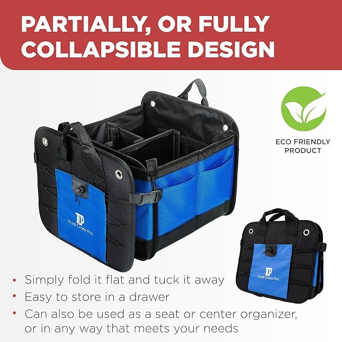 TRUNKCRATEPRO Car Trunk Organizers | Trunk Organizer, Car Storage Organizer