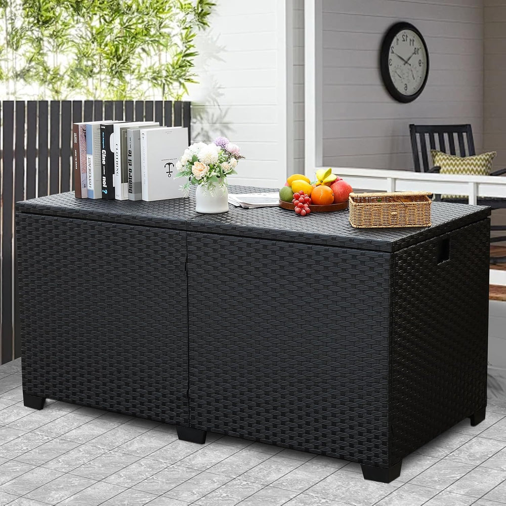 Lviden 180 Gallon Deck Storage Box Outdoor Storage Box Large Patio Storage Bi...