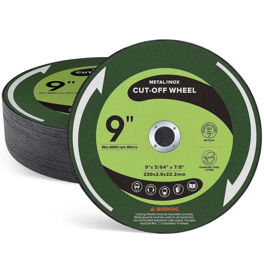 25PCS 9" Cut Off Wheels 9" x.075 x7/8" Metal & Stainless S...