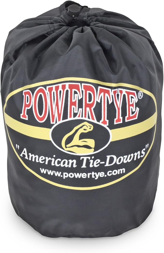 PowerTye - Made in USA - Extra Long Ratchet Tie Down Straps, Heavy Duty