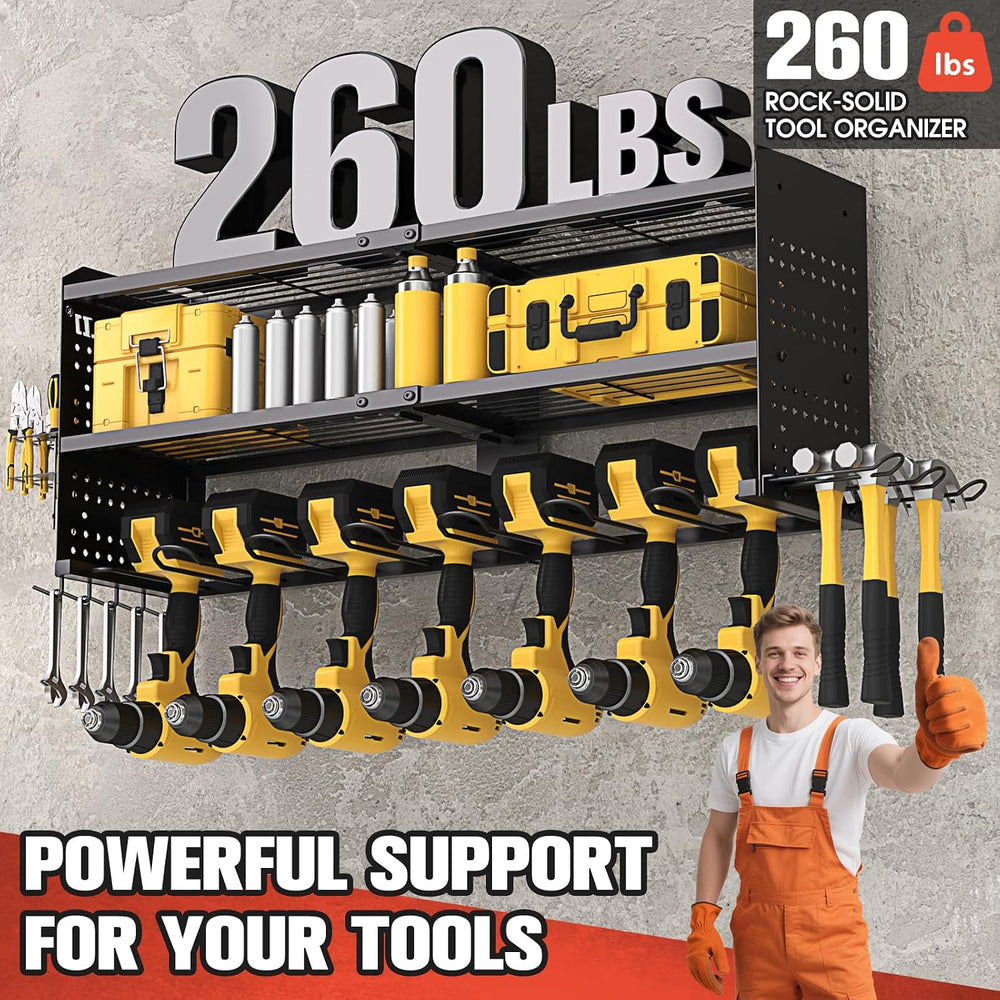 Veitorld Large Power Tool Organizer with Charging Station, 3 Layer Heavy Duty...