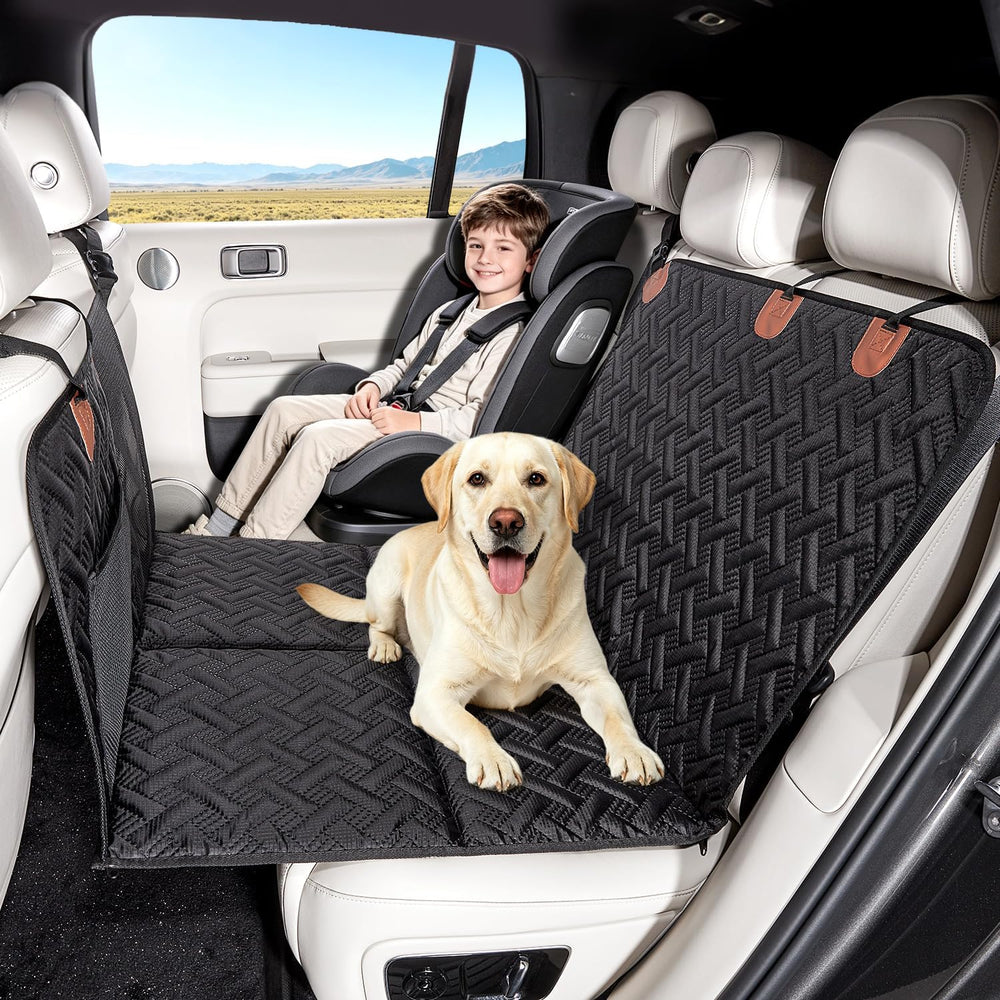 Dog Car Seat Cover for Back Seat with Hard Bottom Extender