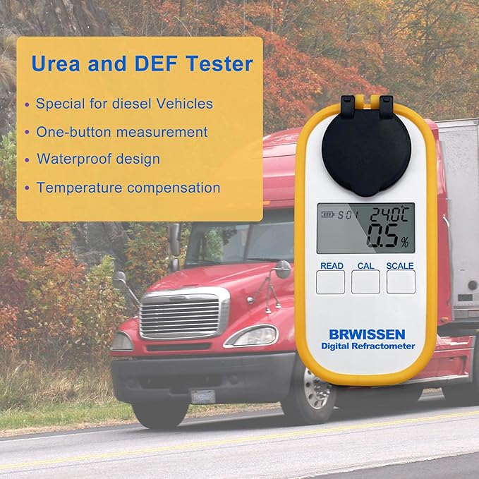 Digital Refractometer 5-in-1 Antifreeze Coolant Diesel Exhaust Fluid DEF Tester