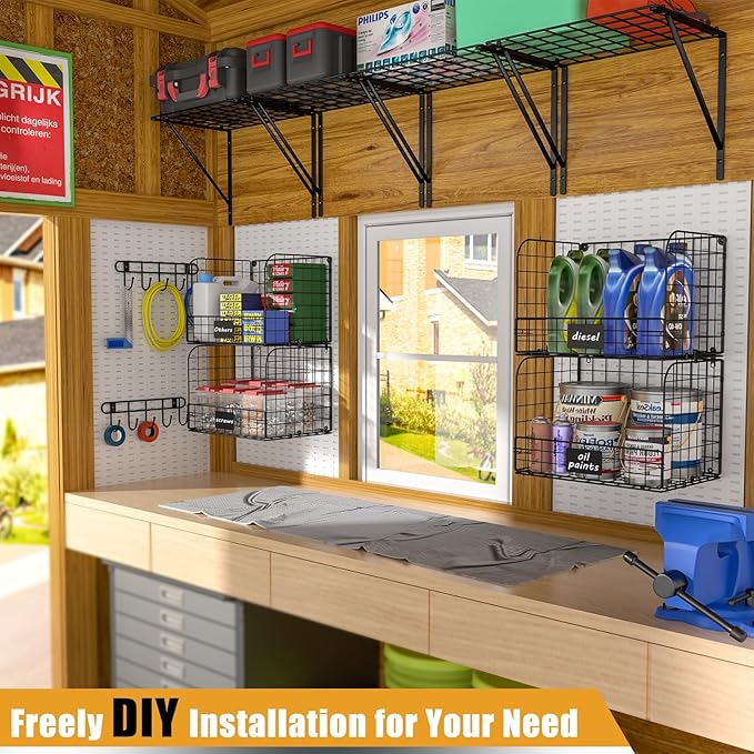 2 Pack Garage Shelves Wall Mounted