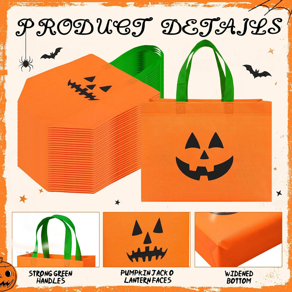 36 Pcs Large Halloween Treat Tote Bags Non Woven Gift Bags 13" x 10"...