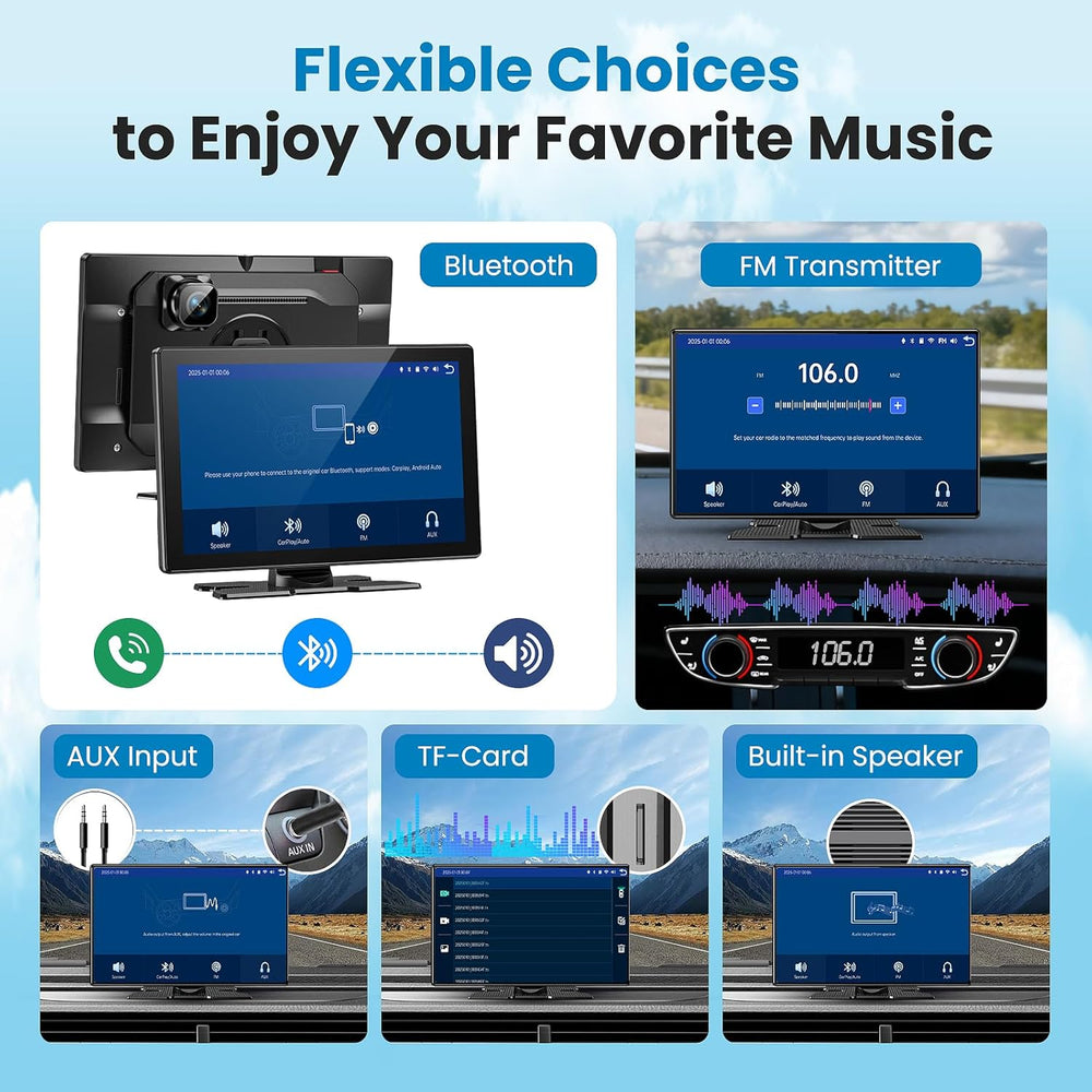 Portable Apple Carplay Screen for Car, 11.3" Extra Large Wireless Car Pl...