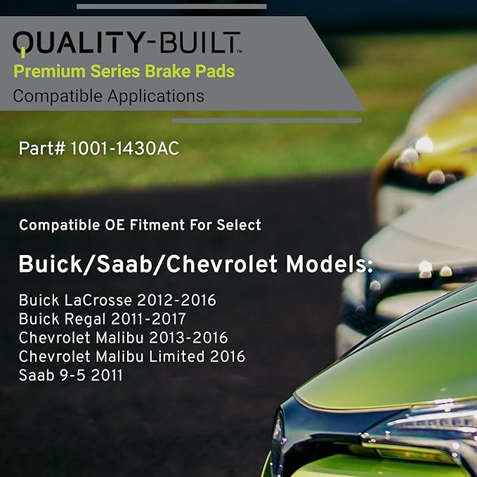 Premium Ceramic Rear Brake Pads Compatible