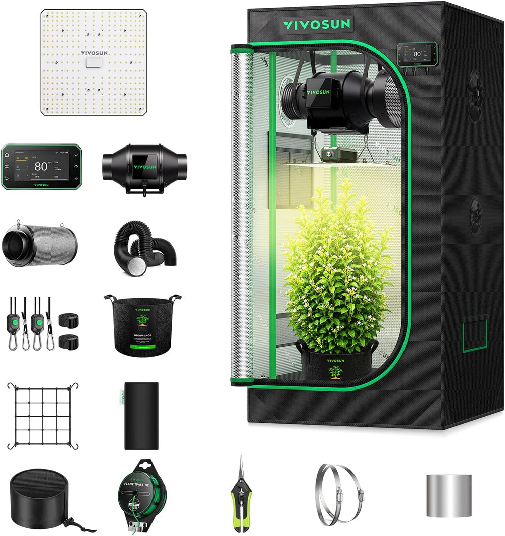 VIVOSUN Smart Grow Tent Kit 2x2, 1-Plant WiFi-Integrated Grow Kit System