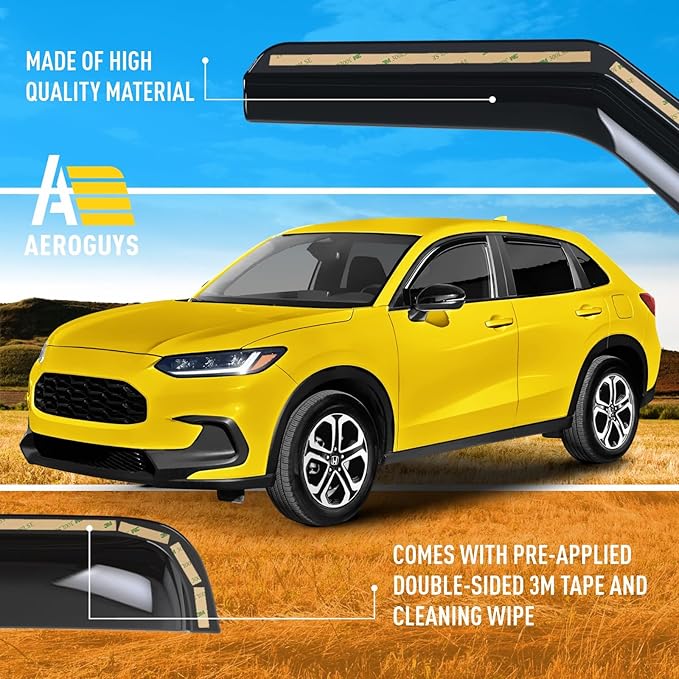 Extra Durable Window Deflectors in-Channel Window Visors Rain Guards Fit (4pcs)