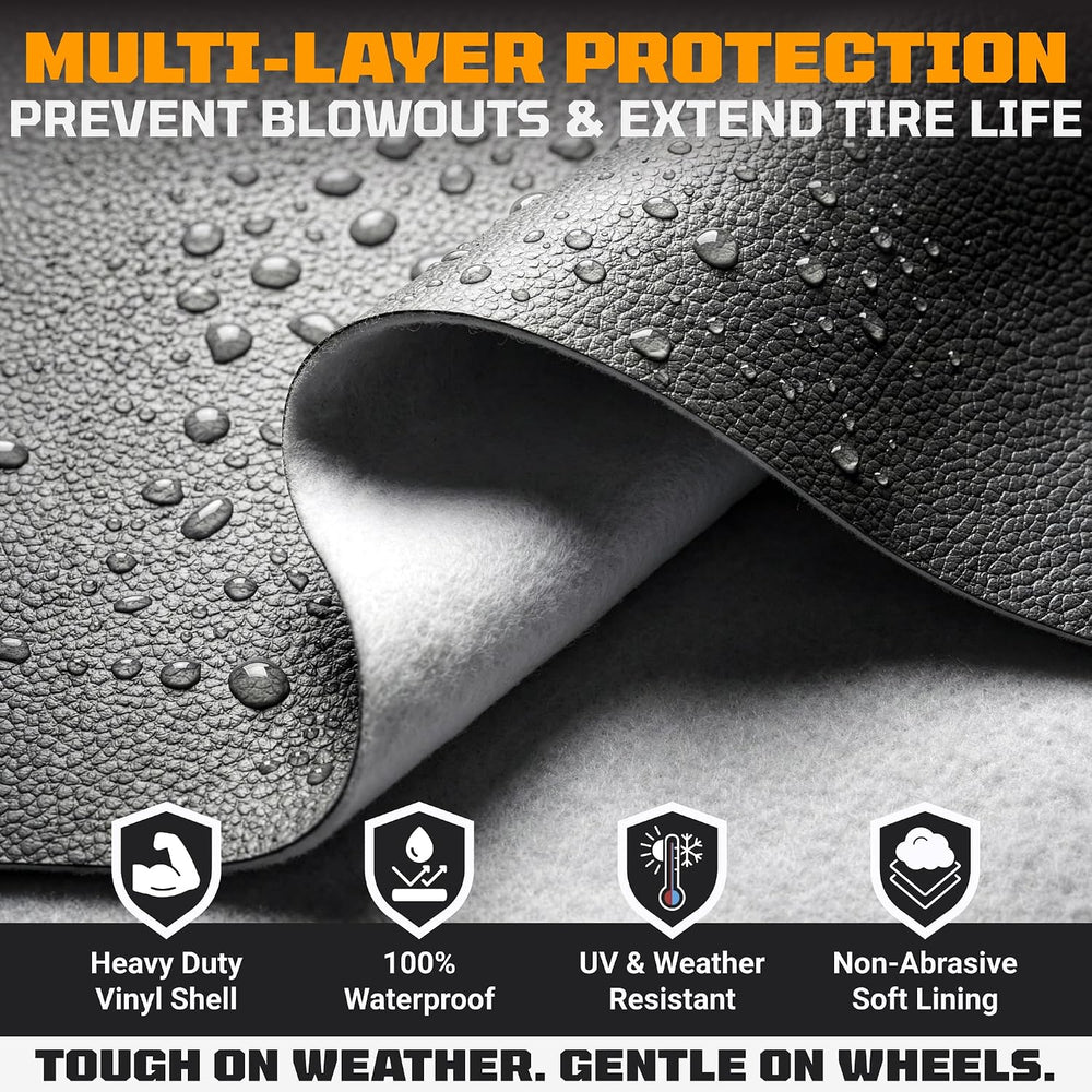 TIRESHIELD PRO Tire Covers Set of 4 - Heavy Duty All-Weather UV-Resistant Whe...