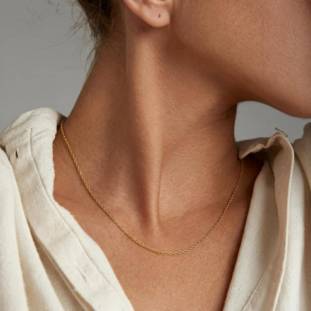 Gold Necklaces for Women 14K Gold Chain for Women Gold Cable Chain