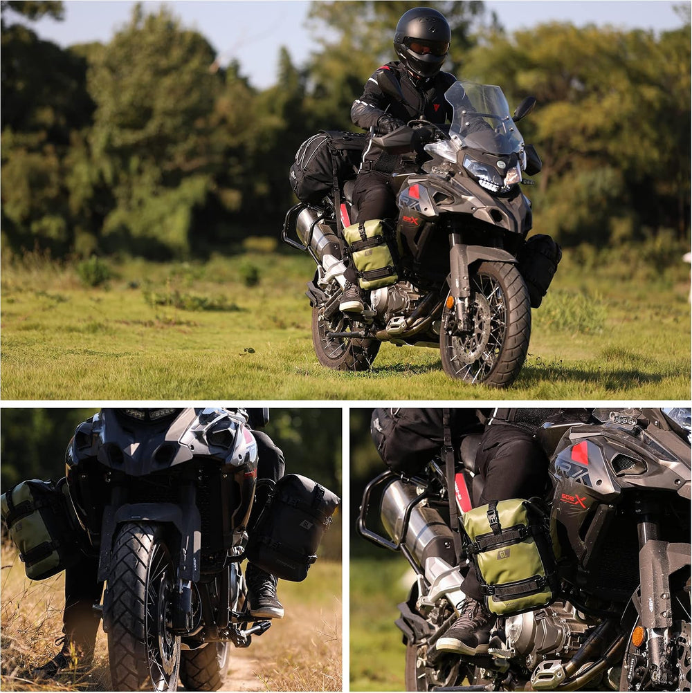 Rhinowalk Motorcycle Crash Bar Bag Waterproof 6L Motorcycle Frame Bag Saddle ...