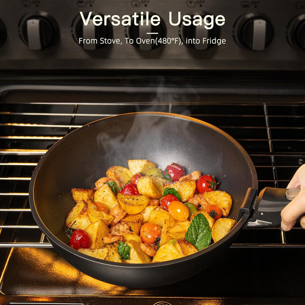 Astercook 21 Pcs Pots and Pans Set Non Stick, Ceramic Cookware Set Detachable...