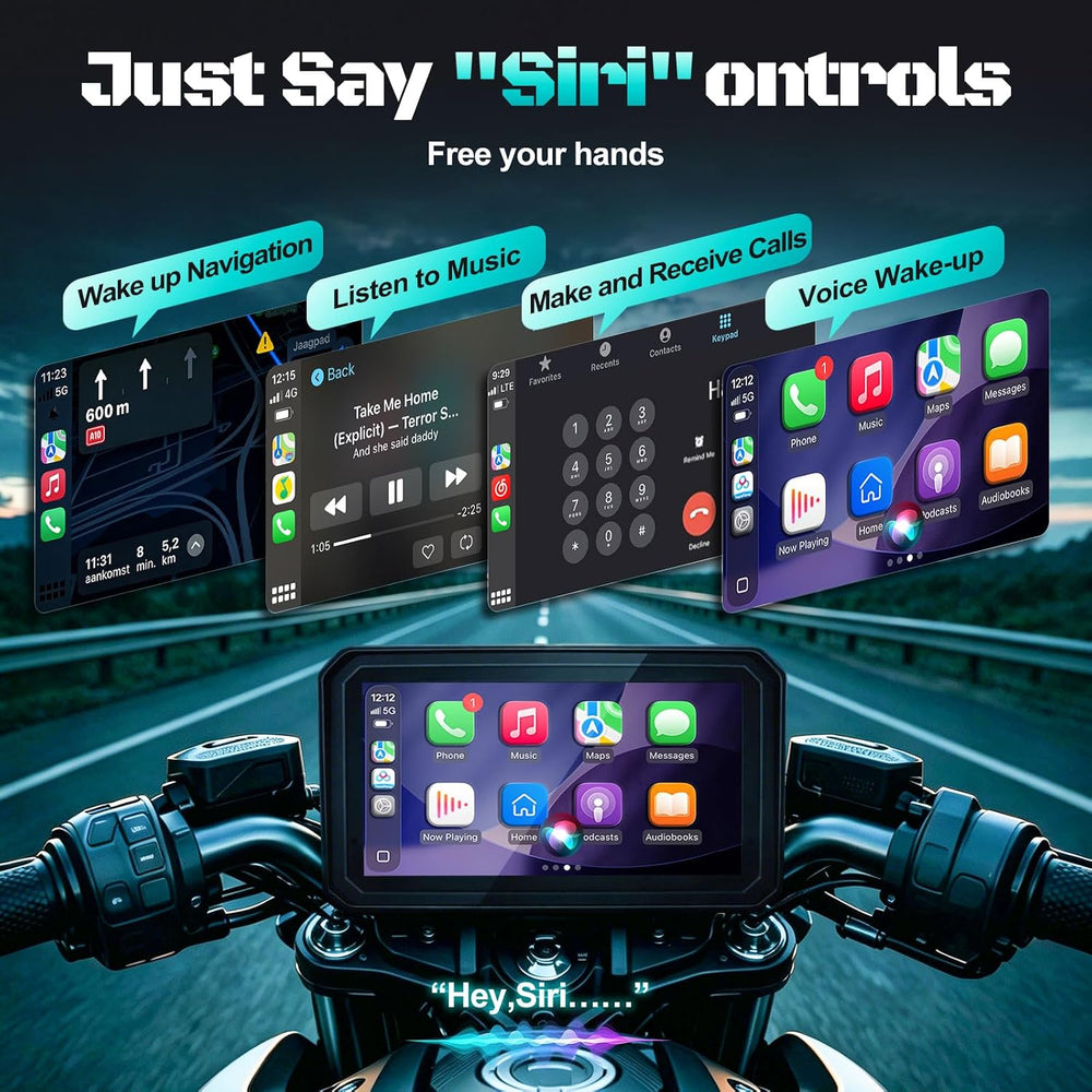 2026 LBW 6" Portable Motorcycle CarPlay GPS(Includes 128G SD), with Wire...