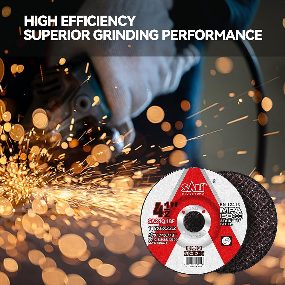 SALI 25 Pack 4-1/2 Inch Grinding Wheels for Angle Grinder, Aluminum Oxide Gri...