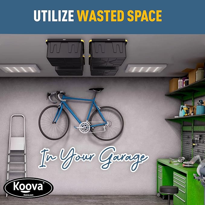 Koova Heavy-Duty Overhead Garage Storage Rack