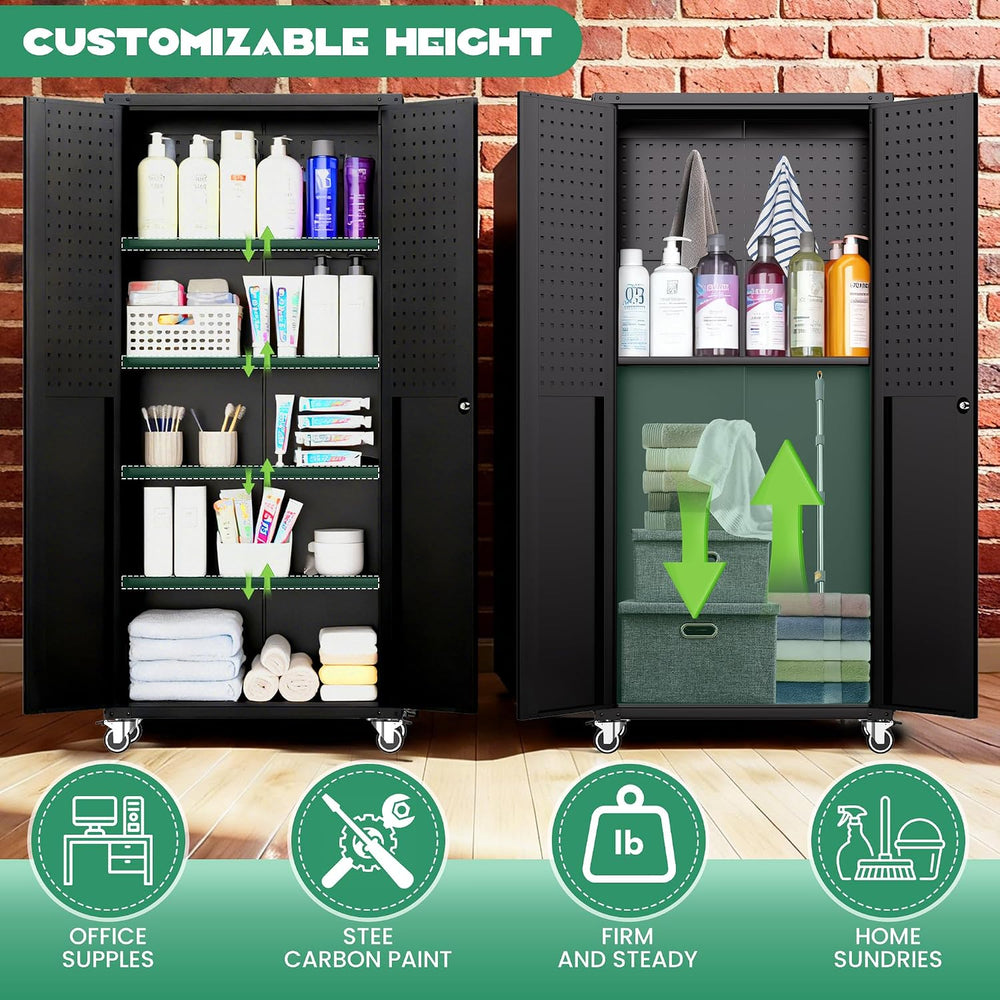 Garage Cabinet System | Heavy Duty Steel All-in-One Modular Garage Cabinet Se...