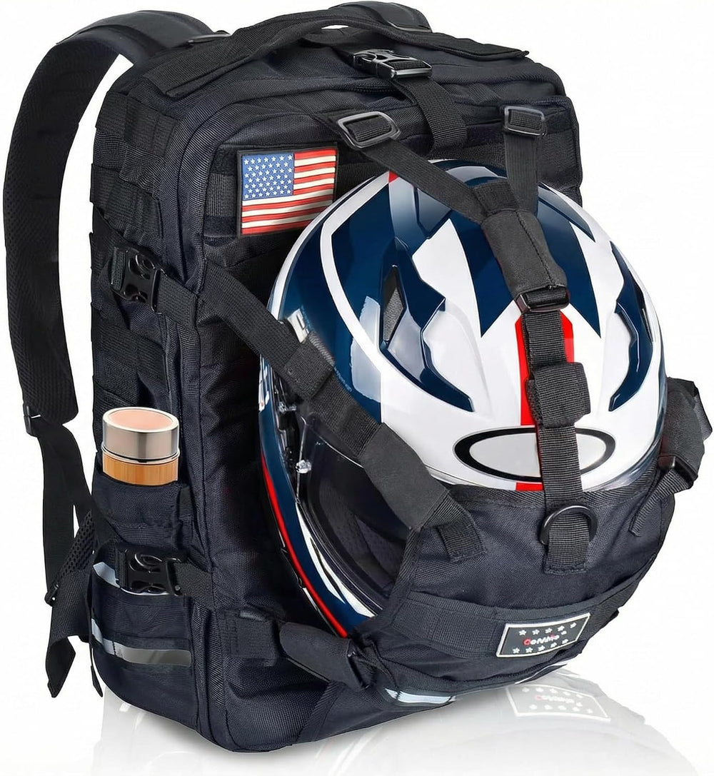 Large Capacity Motorcycle Helmet Backpack, Waterproof Motorcycle Backpack for...