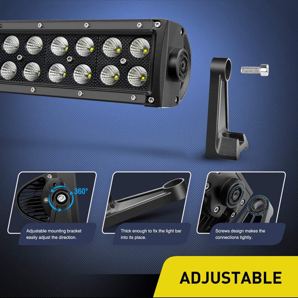 Nilight LED Light Bar 22 Inch 120w Flood Spot Combo Driving Lights 12V 5Pin R...