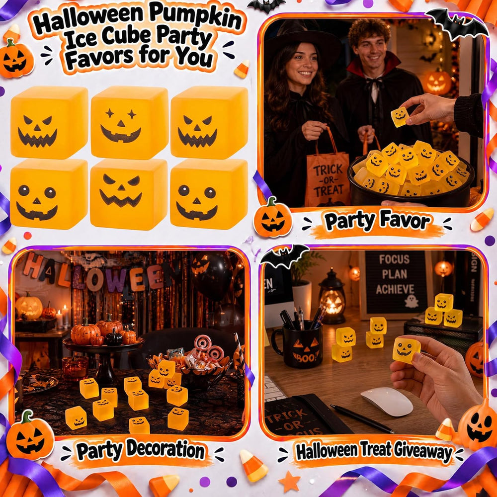 Thenshop 100 Pcs Halloween Christian Pumpkin Ice Cube Balls Party Favors