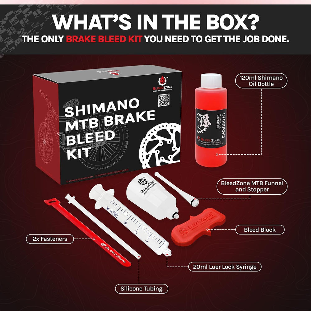 BleedZone Shimano Hydraulic Brake Bleed Kit with Mineral Oil