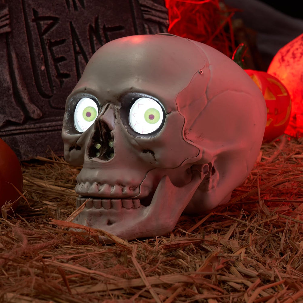 JOYIN Halloween Decorations Indoor Animatronics Skull Table Desk Home Decor, ...