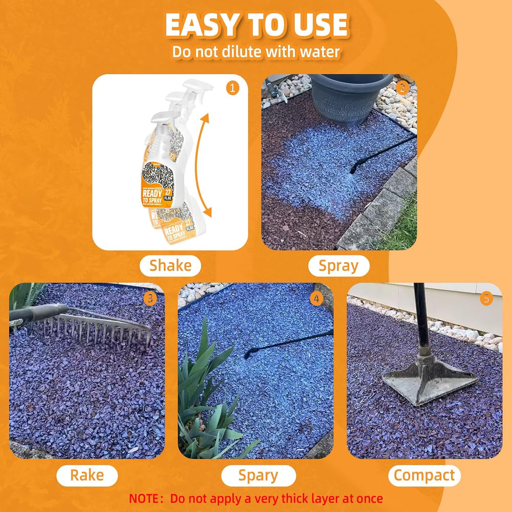 Rock Glue for Landscaping with Sprayer 54oz, Ready-to-Use Mulch & Gravel ...