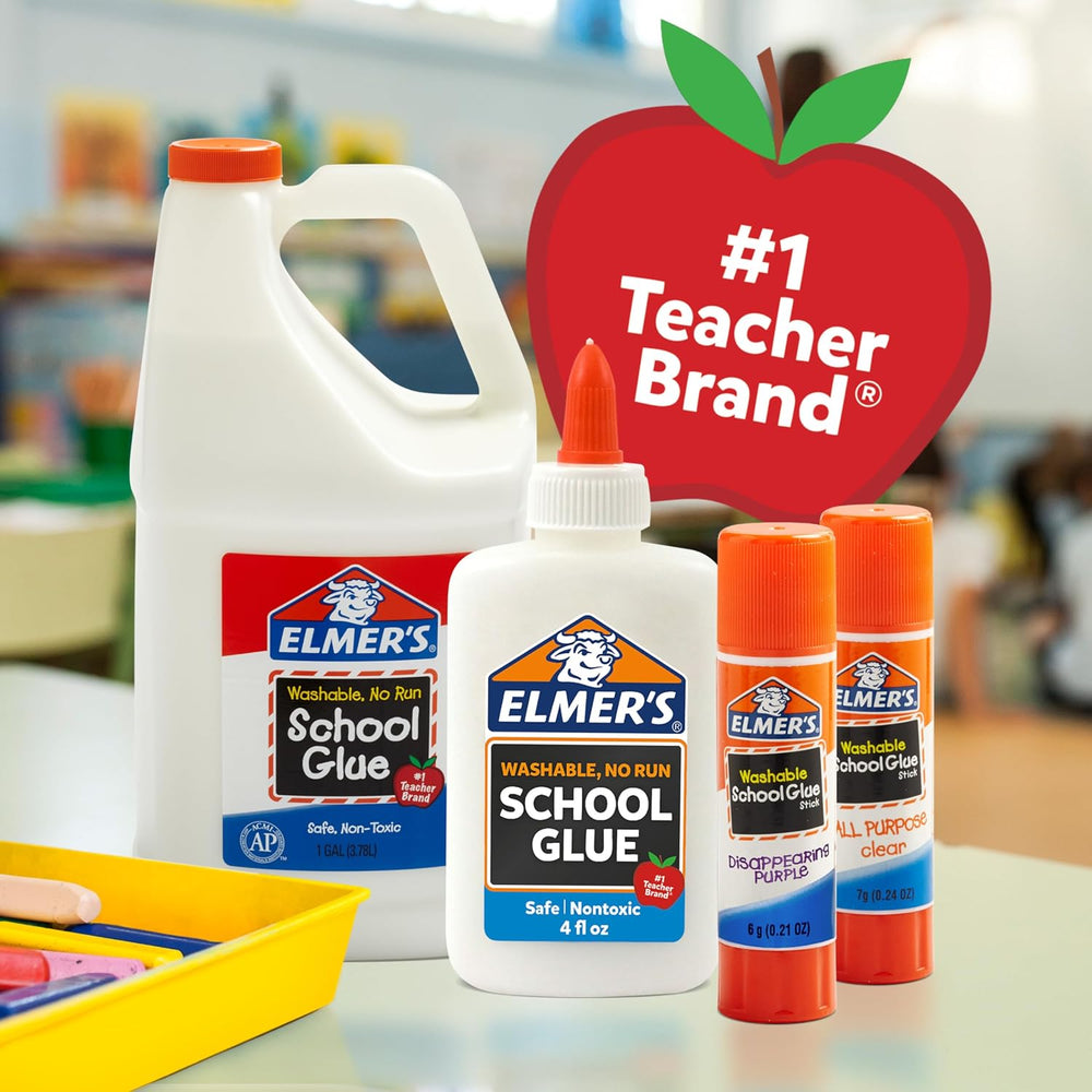 Elmer's Rainbow Glitter Glue Set, 31 Count (0.36oz Each) - Washable, Grea...
