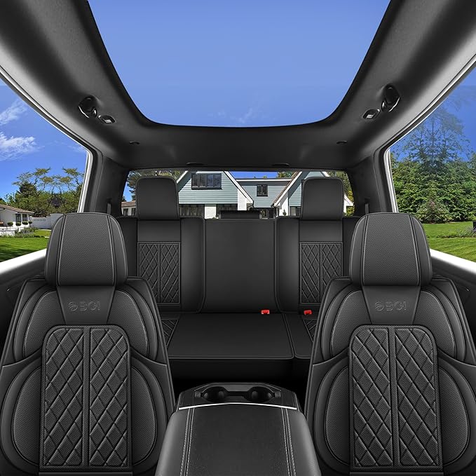 Car Seat Cover Custom Fit for Dodge Ram 1500 2500 3500 2002-2024 Faux Leather