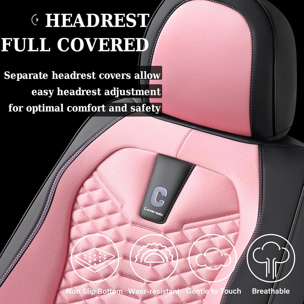 Coverado Car Seat Covers Full Set, 5 Seats Universal Seat Covers for Cars, Br...
