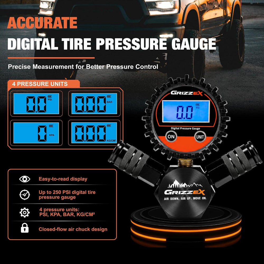 4 Way Tire Inflation Deflation System with Backlight
